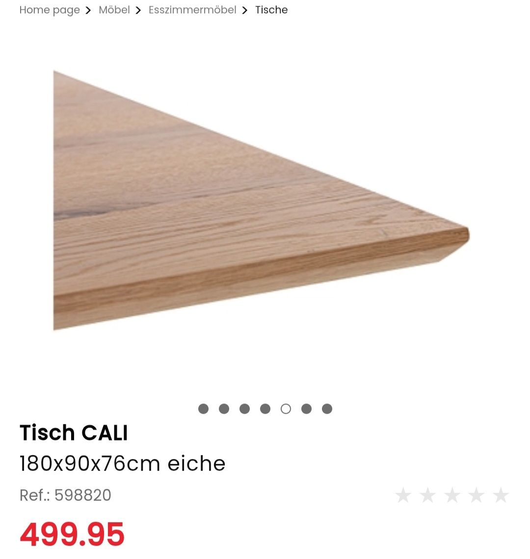 Tavoli: Esstisch CALI Conforama, NEU, 180x90x76cm – Nuovo e nell'imballaggio originale da Winterthur venduto da eaw_ 5