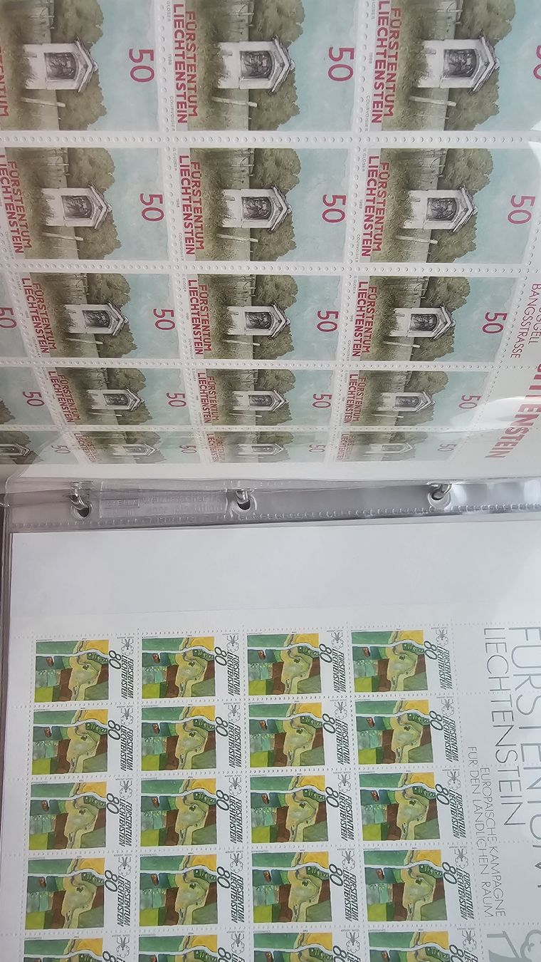 Tutti i francobolli: >65 Bögen postfrisch Liechtenstein Briefmarken FL Bogen – Nuovo e nell'imballaggio originale da Zürich venduto da ZH-Vintage 6