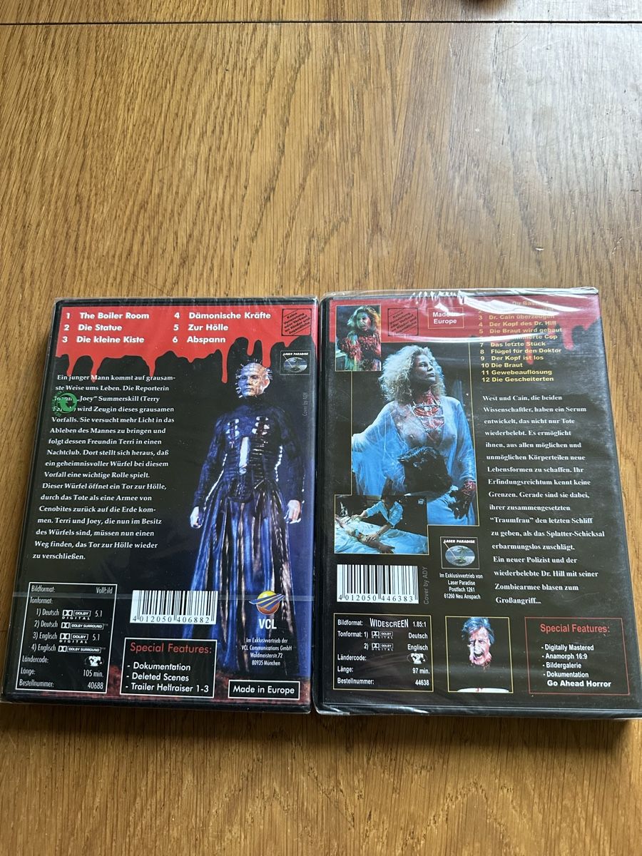 Alle DVDs: Hellraiser, Re-animator, Red Edition OVP – Neu und originalverpackt aus Benken ZH von Audi-erich 1