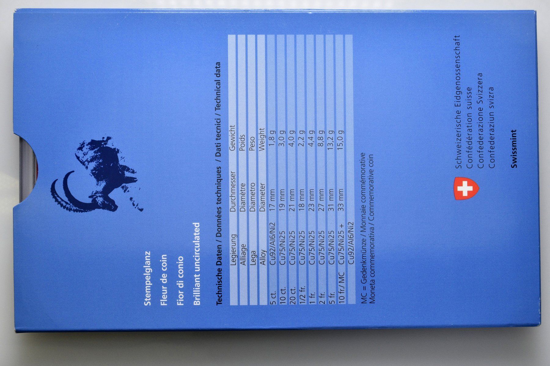 Alle Münzen: Schweiz. 2007. Münzsatz Swissmint. Steinbock - stgl – Neu (gemäss Beschreibung) aus Solothurn von Numis_4500 3