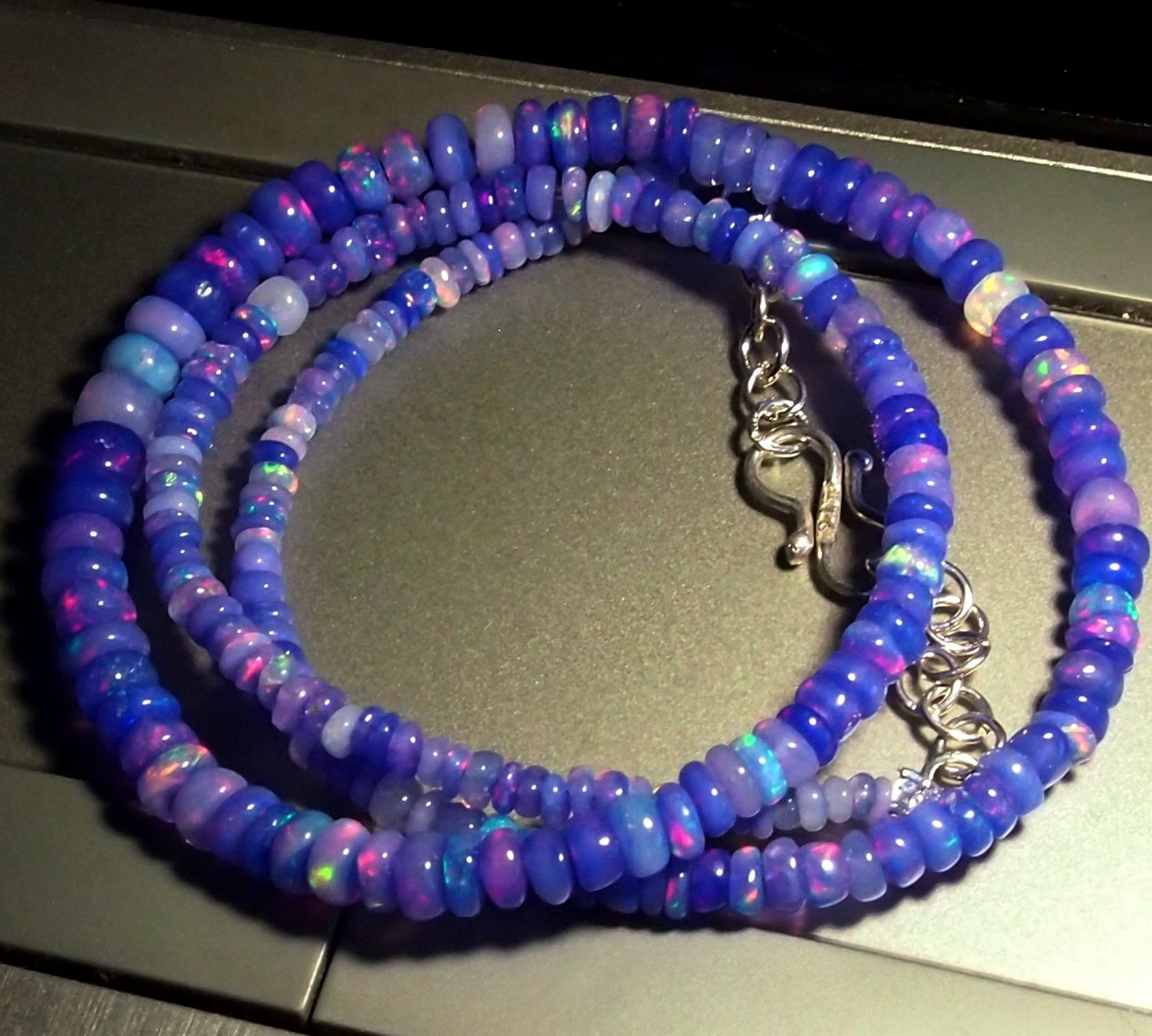 Catenine: TOP FEUEROPAL-HALSKETTE, einzigartige Farben! – Nuovo e nell'imballaggio originale da Reinach BL venduto da Marblue 5
