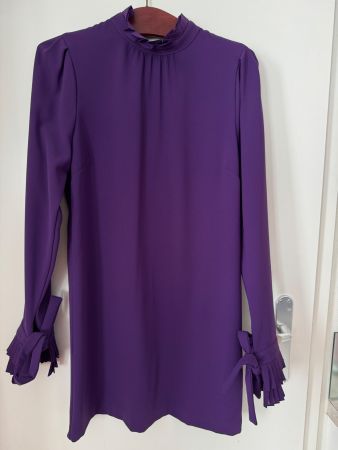 Elegantes Lila Kleid mit Rüschen Gr. 36