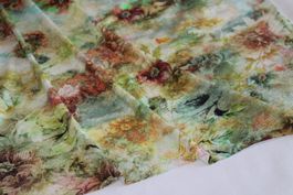 ***AUSVERKAUF*** Stoff Viscosejersey Blumen h.grün