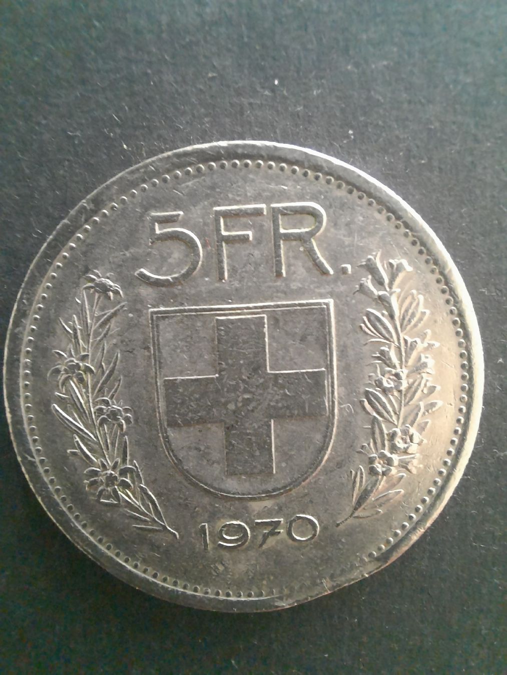 Tutti le monete: 5 Fr. - Fünfliber, 1970, Abart – Usato da Zürich venduto da Limmatufer 1