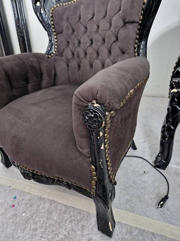 Sessel: Zwei Barock Sessel  gross & klein  schwarz – Gebraucht aus Dreien von vaniih93 1
