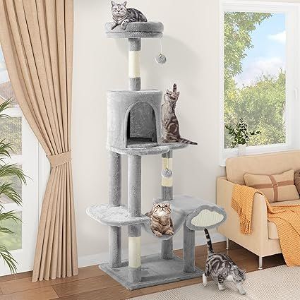 Katzenbaum - Kratzbaum: Kratzbaum, Stabiler Kratzbaum für Katzen, Hellgrau – Neu und originalverpackt aus Oberentfelden von abz_l7vm 6