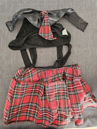 Schottisches Outfit, Minirock mit Oberteil, Grösse S