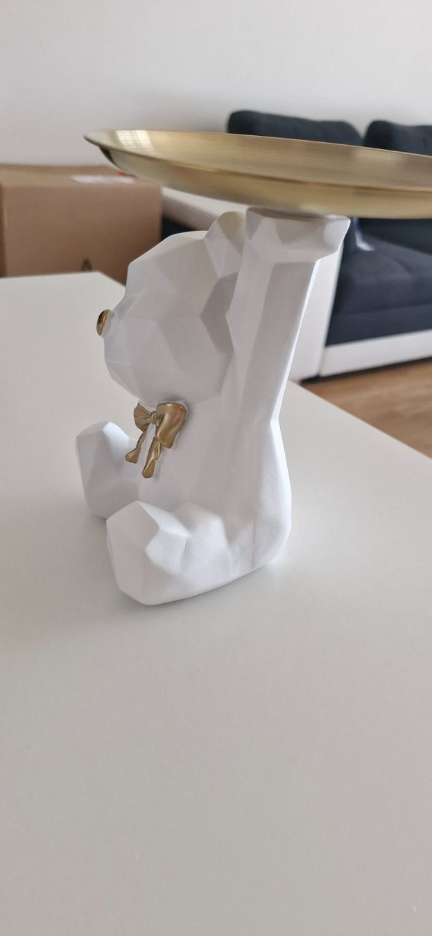 Sculture & Statue: Weiss gold teddybär Statue als Ablage oder deko – Nuovo (secondo la descrizione) da Beringen venduto da mar_y7fd 2