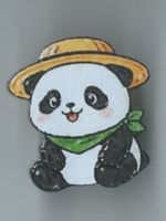 Panda Bär mit Hut, Pin