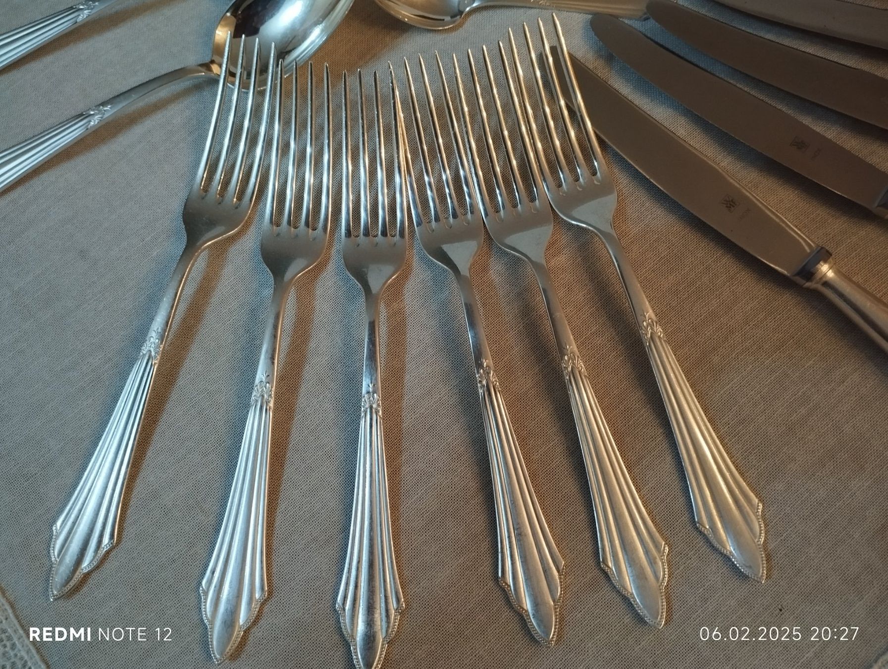 WMF Set di posate: Set 30 Teilig -WMF Fächer/Fächermuster versilbert- – Usato da Rorschacherberg venduto da Giova1922 6