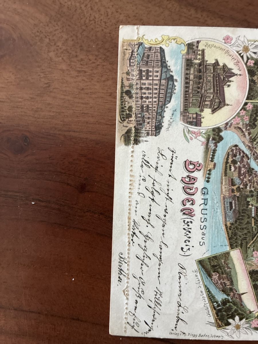 Cartoline postali: 5 Ansichtskarten Schweiz von Baden AG – Usato da Oftringen venduto da Cla.vD.74 2