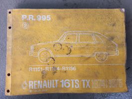 Oldtimer Renault Ersatzteilbuch Renault R16 R 16 TS TX 1974