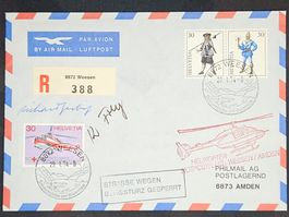 CL08 Enveloppe + Timbre Suisse 1974 Thème Aviation