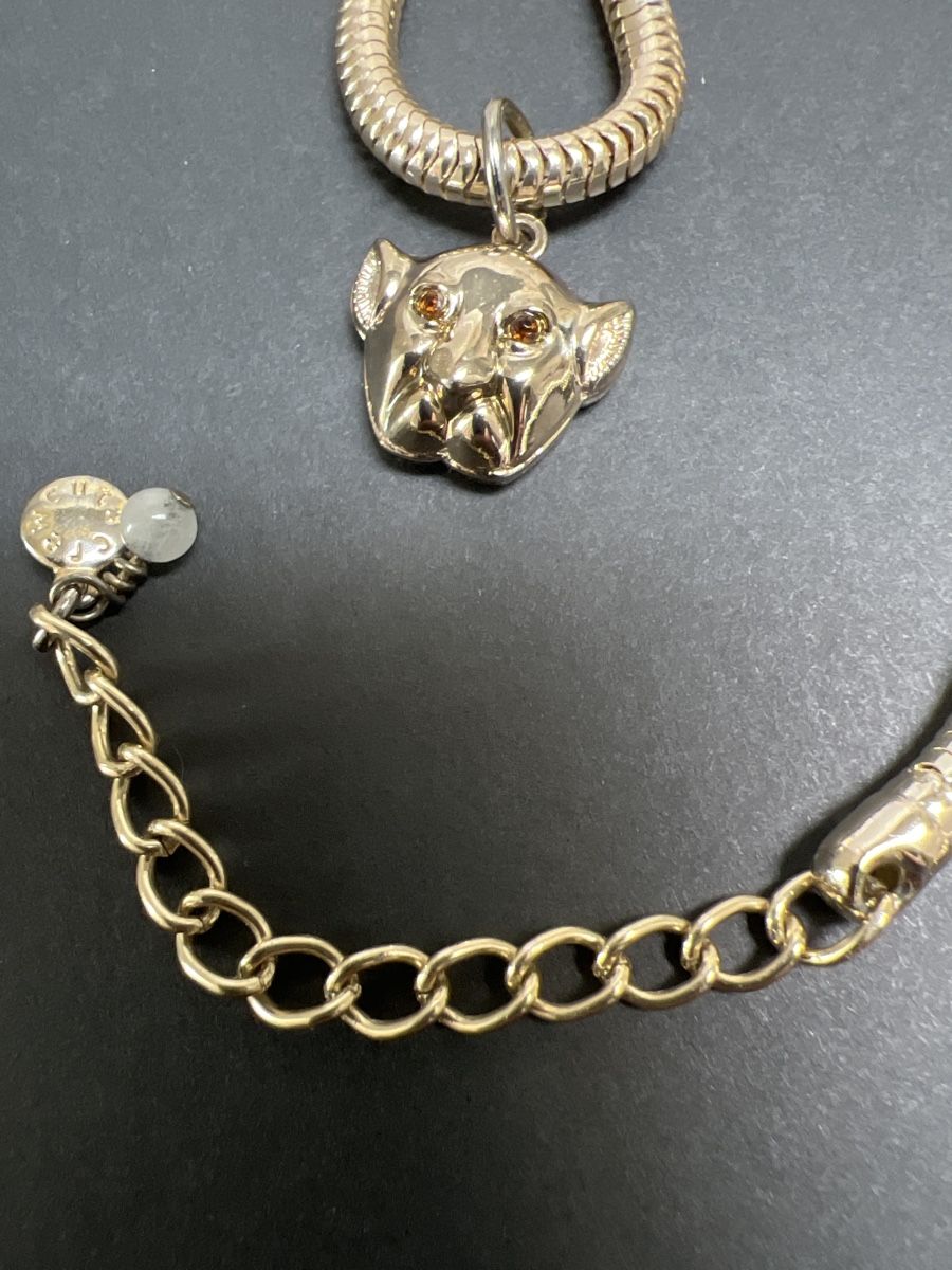 Catenine: Goldige Kette mit Panter Anhänger – Usato da HORGEN venduto da vladibarca10 4
