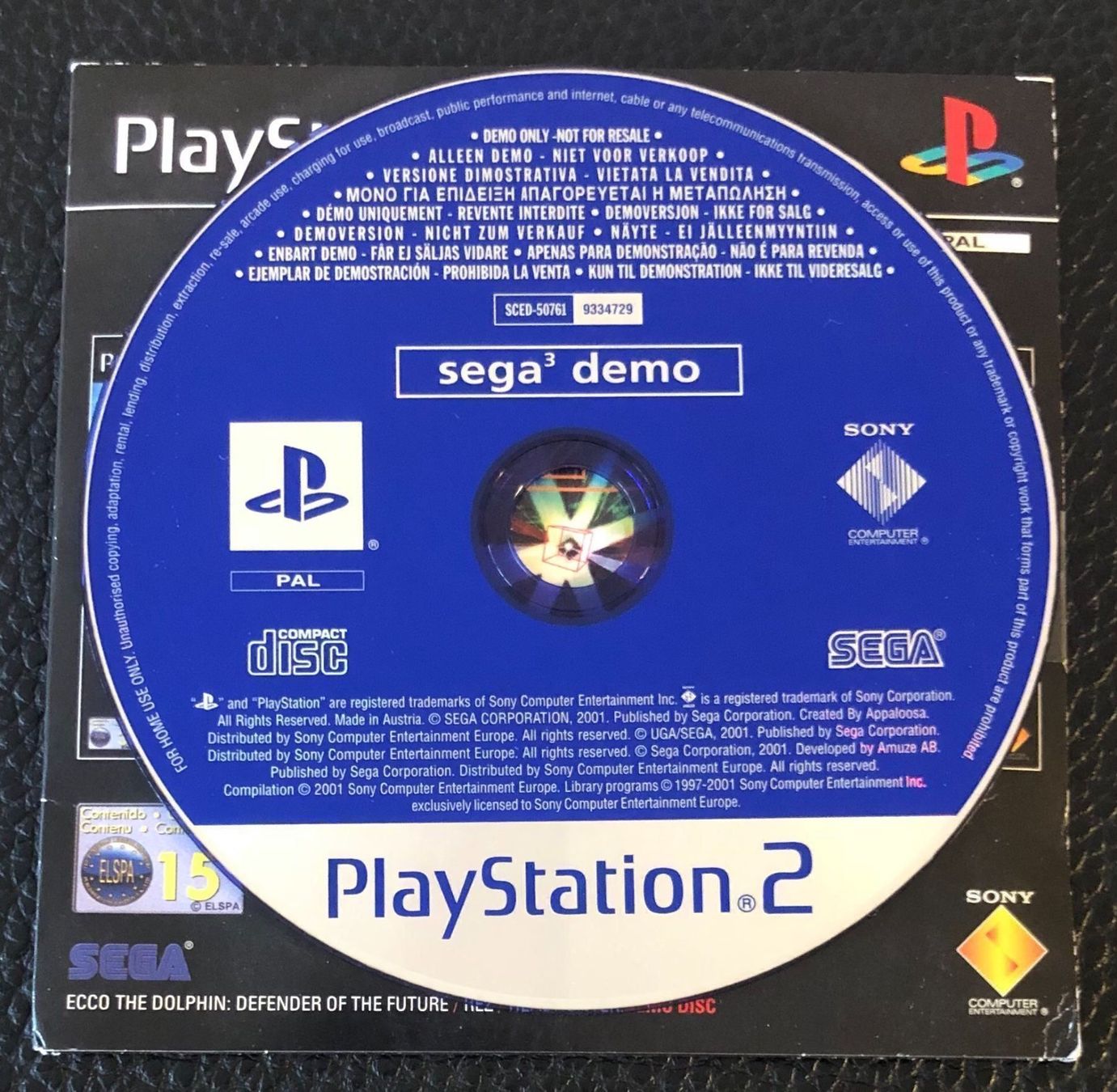 Sony Giochi: Sega 3 Sony PS2 Demo – Usato da Kestenholz venduto da Naruto_01 1