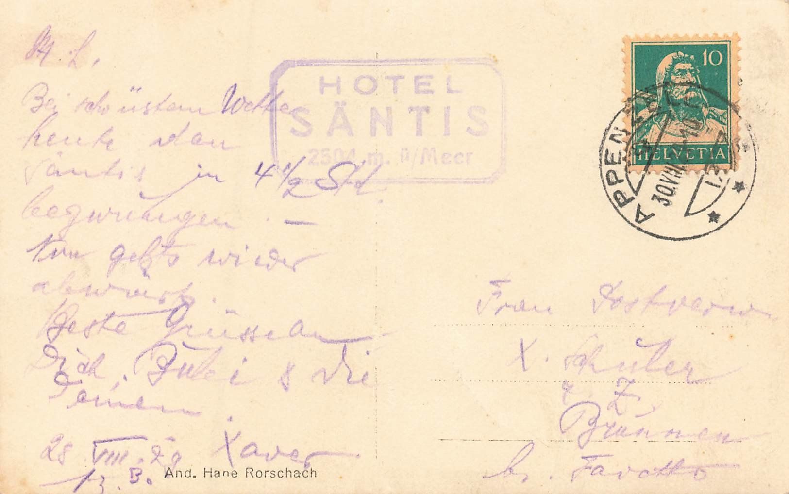 Cartoline postali: Säntis Observatorium – Usato da Schwyz venduto da Seffi56 1