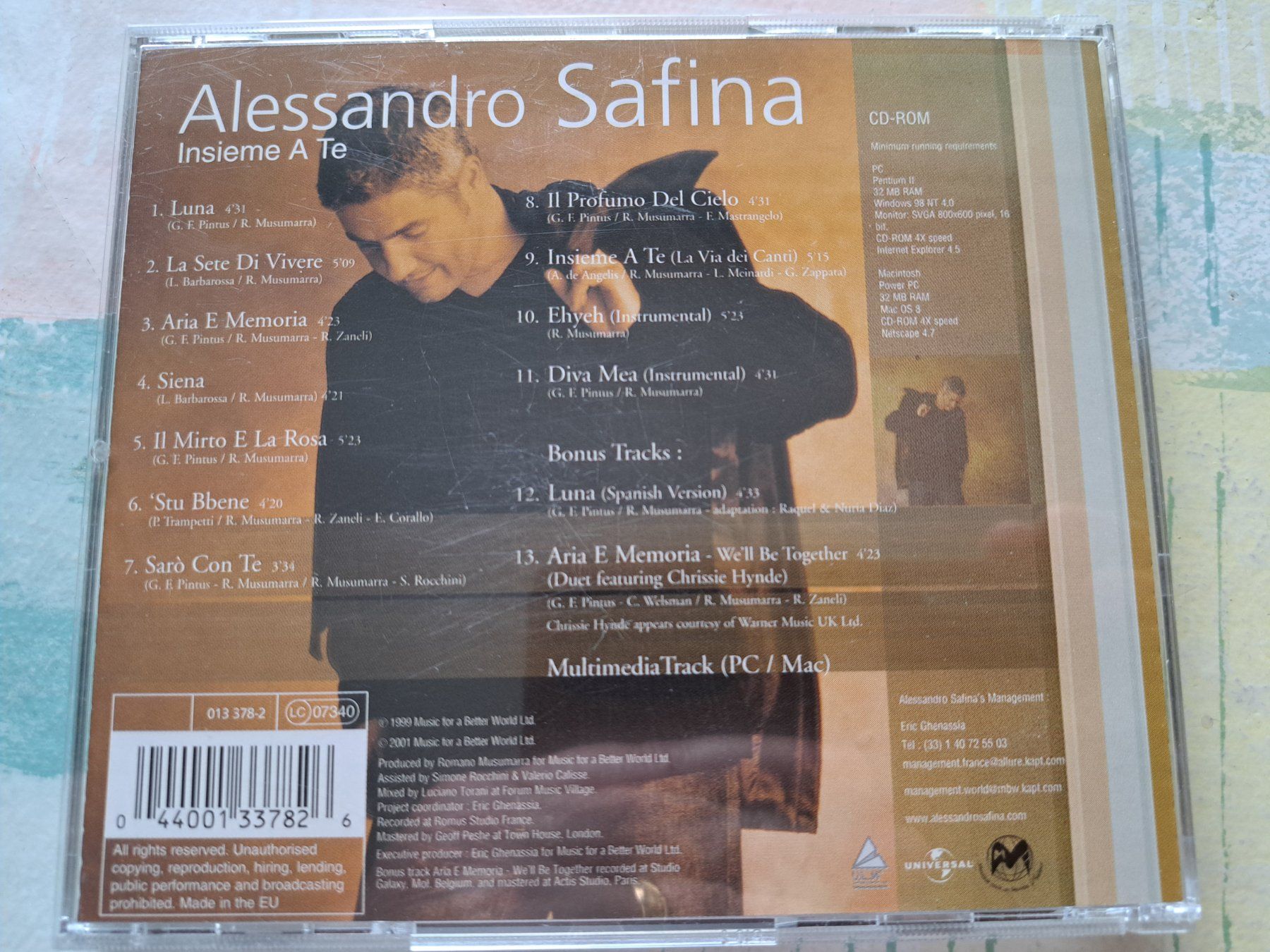 CD: CD Alessandro Safina - Insieme a te  – Usato da Pully venduto da bro_n52j 1