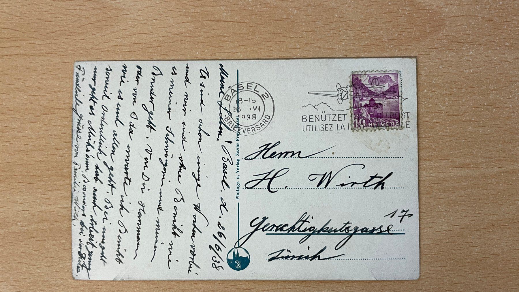 Cartes postales: Ansichtskarte Basel St. Jakobsdenkmal 1938 – D'occasion à Glattfelden par cybermaxx 1