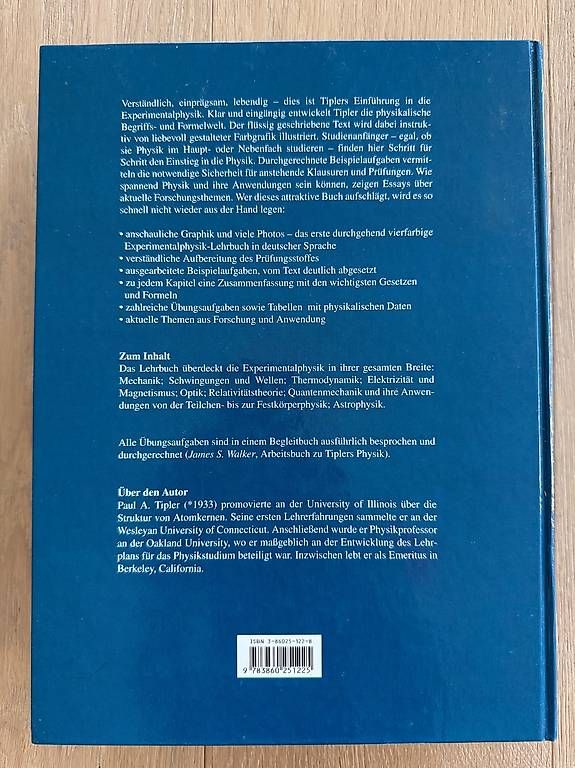 Livres: Physikbuch Paul A. Tipler – D'occasion à Hombrechtikon par SeeBueb_ZH 1