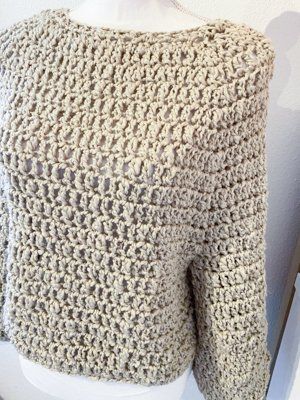 Pulls & Sweat-shirts: Gehäkelte Topdown Pullover Pulli acryl – Neuf (Voir description) à Carabbia par katiamandelli 1