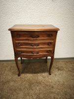 Vintage Beistelltisch Nachttisch Holz mit drei Schubladen