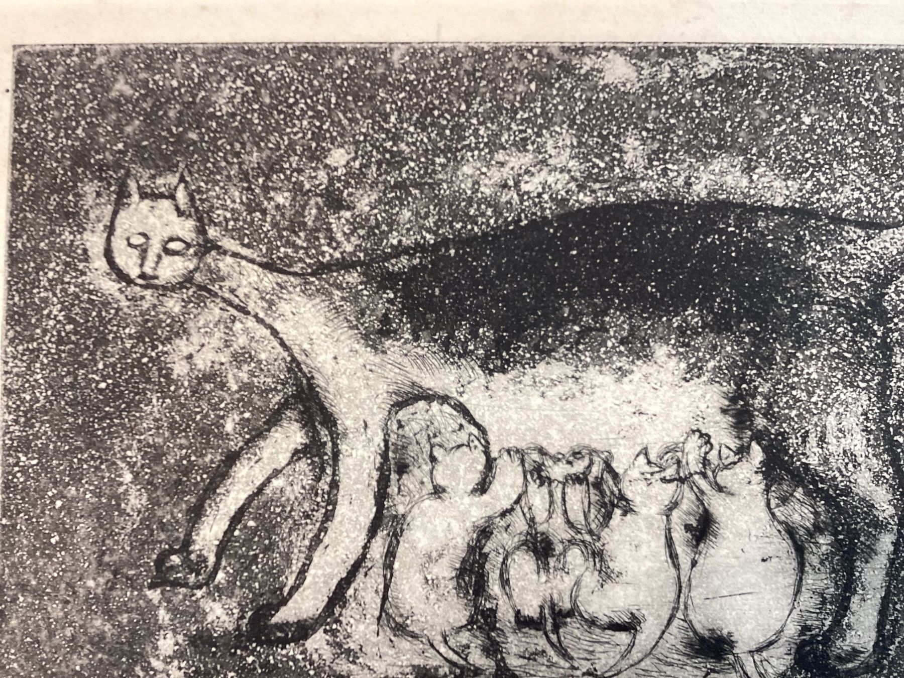 Gemälde: Orginal Radierung Katze Handsignatur – Gebraucht aus Eglisau von mar_5rn2 4