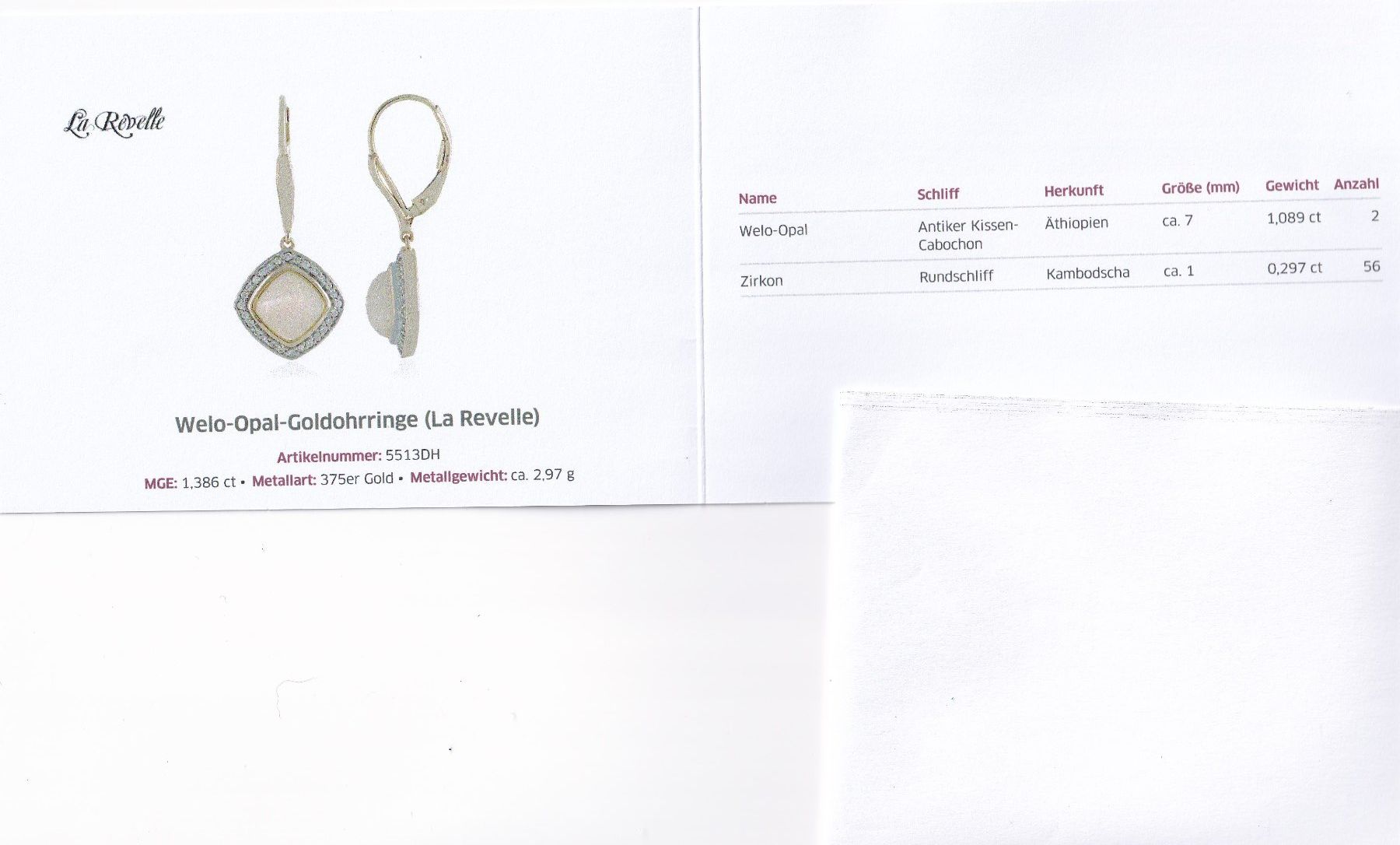 Orecchini pendenti & Orecchini a lobo: Echtschmuck: Goldohrringe mit Welo-Opal – Nuovo (secondo la descrizione) da Zuchwil venduto da maumauchi 1