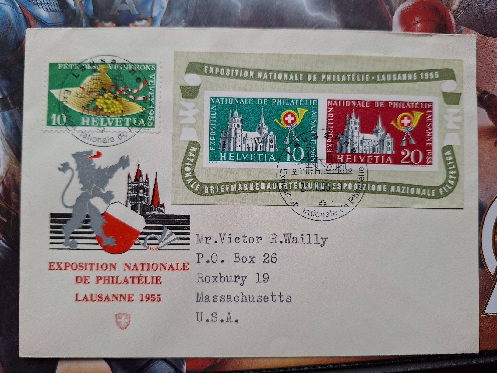 Alle Briefmarken: Sonderblock Lausanne 1955 – Gebraucht aus Balgach von SIMEON27