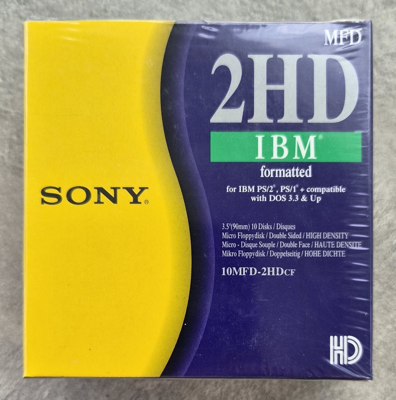 Sony Dischetti: SONY Foppy disk 3.5" 10MFD-2HDCF - 1.44MB, IBM formatted – Nuovo e nell'imballaggio originale da Castione venduto da Rx-stamps