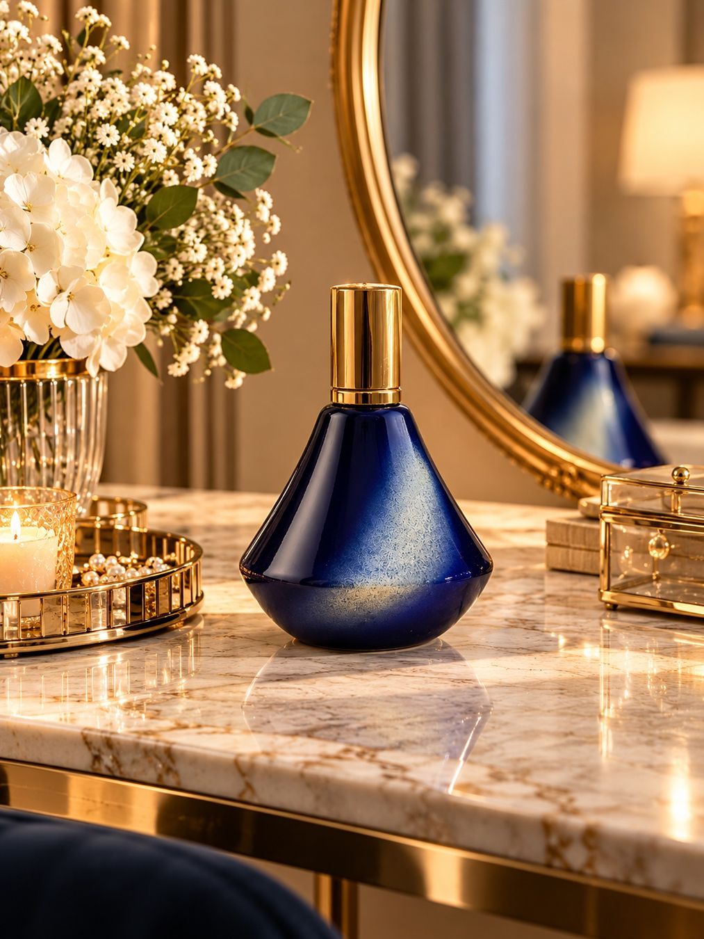 Duftöldiffusoren: Diffuseur de parfum vintage bleu cobalt et doré – Gebraucht aus Onex von La_Dolce_Vita 1