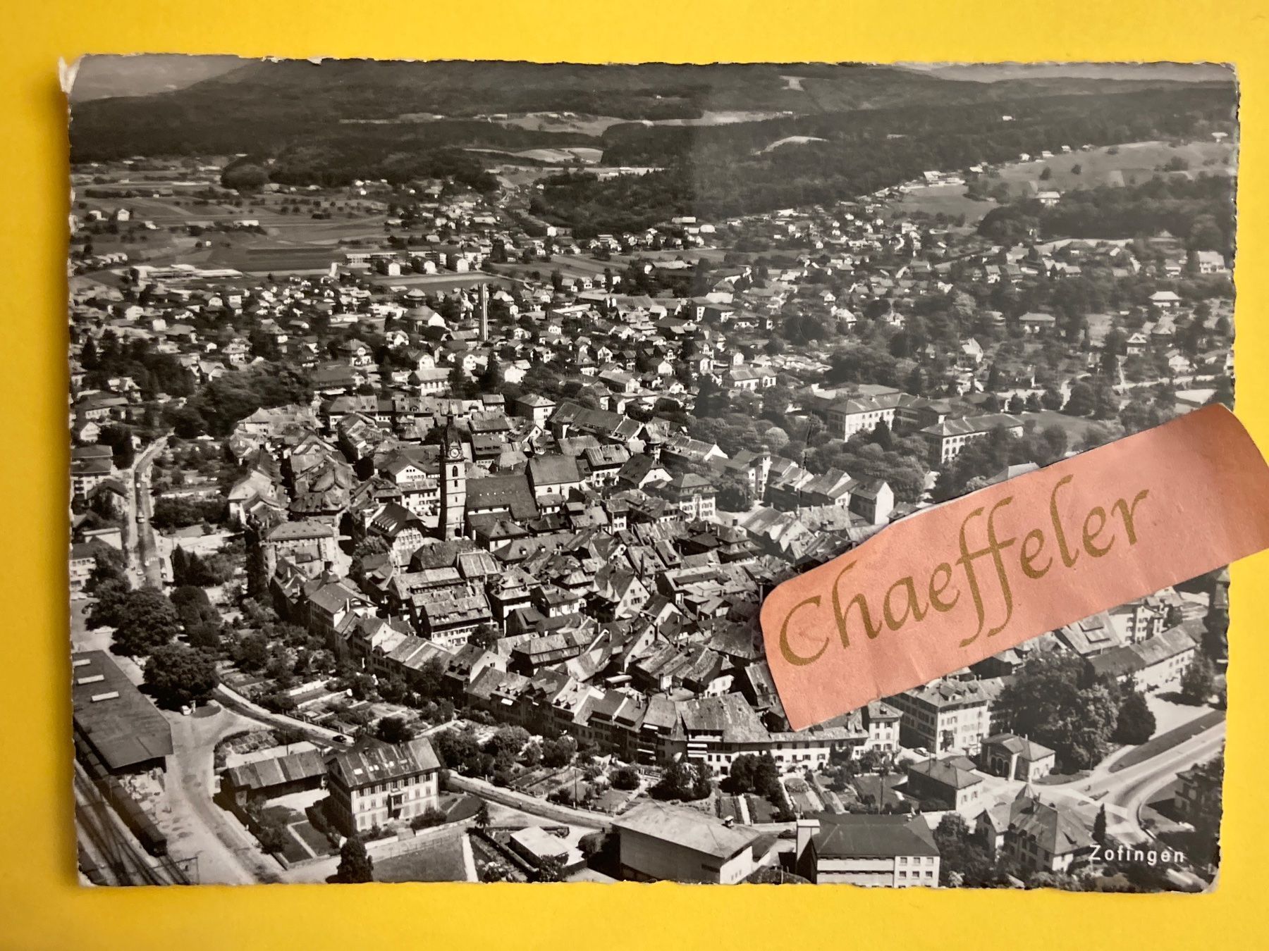 Cartoline postali: Zofingen – Usato da Zürich venduto da Chaeffeler