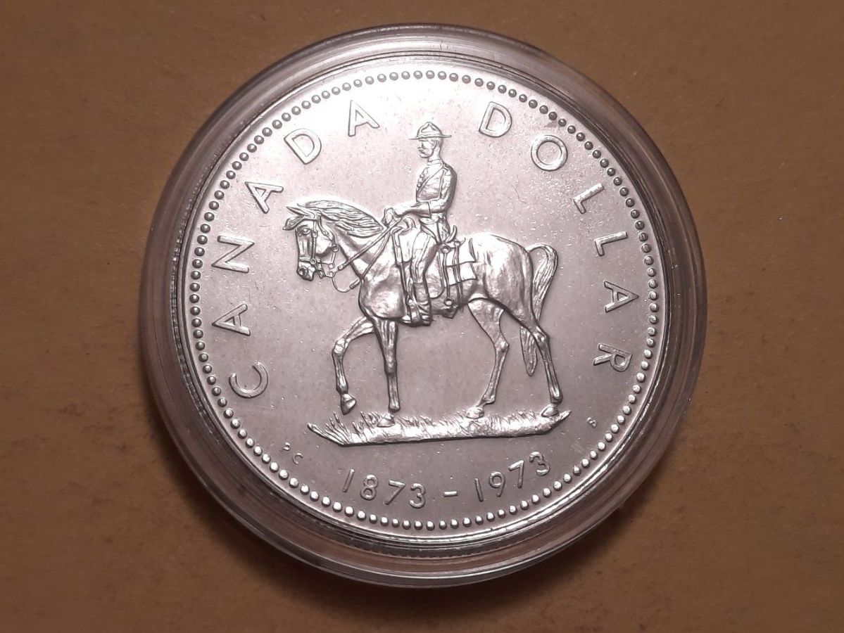 Tutti le monete: Kanada 1 Dollar "Mountie" 1973 Silber – Usato da Buchs SG venduto da numispatica