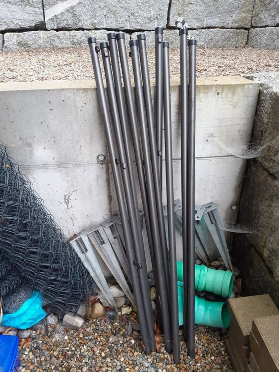 6-tlg. Deck-Fackelhalter Set - Universalklemmen Für Geländer, Zäune & Tische