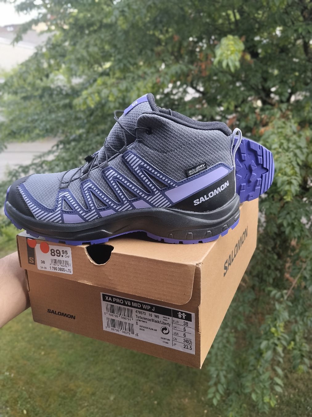 Salomon Scarpe da uomo: Salomon XA Pro V8 Mid WP wanderschuhe.Neu. – Nuovo e nell'imballaggio originale da Brügg BE venduto da obm_fs8d 7