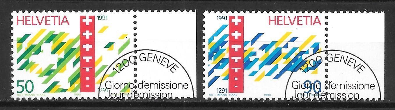 Tutti i francobolli: Serie 799 - 800 ET Halbmondstempel 5.9.1990 – Nuovo (secondo la descrizione) da Olten venduto da clotaldi