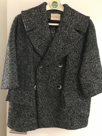 ERICA CAVALLINI, Mantel schwarz-weiss, Gr. 42 italienisch