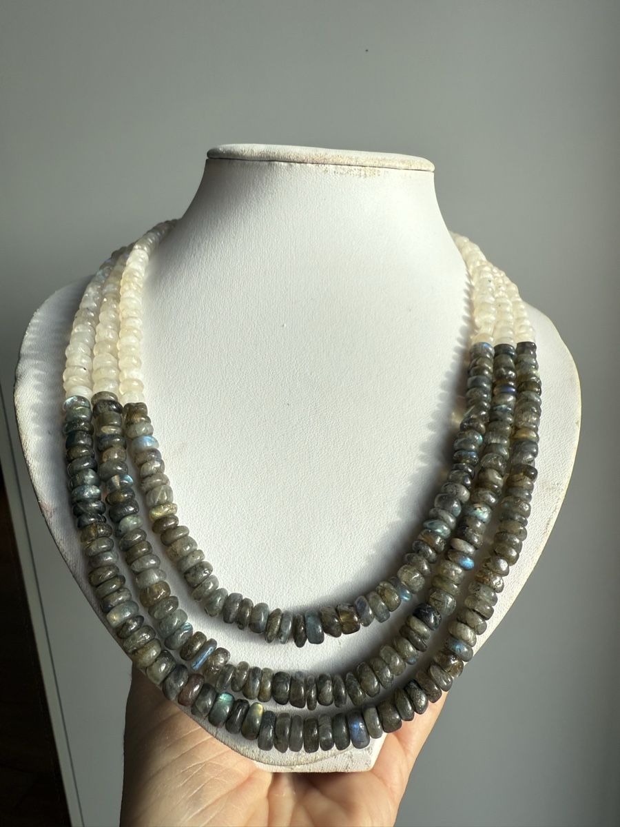 Catenine: Labradorit, Mondstein Kette NEU – Nuovo e nell'imballaggio originale da Basel venduto da Chili007 1