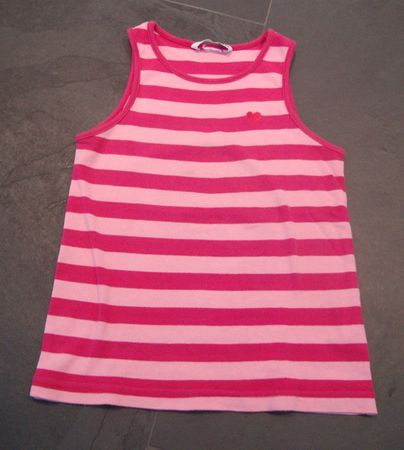 + herziges Top / Shirt in rosa gestreift ++ Gr. 110 / 116 +