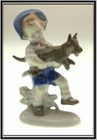 Junge mit Schnauzer-Hund GDR Gräfenthal Porzellanfigur 🍀