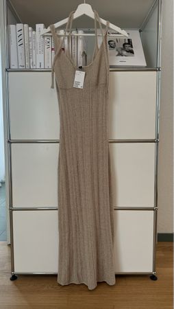 H&M Strickkleid Beige, Gr. M, Neu mit Etikett