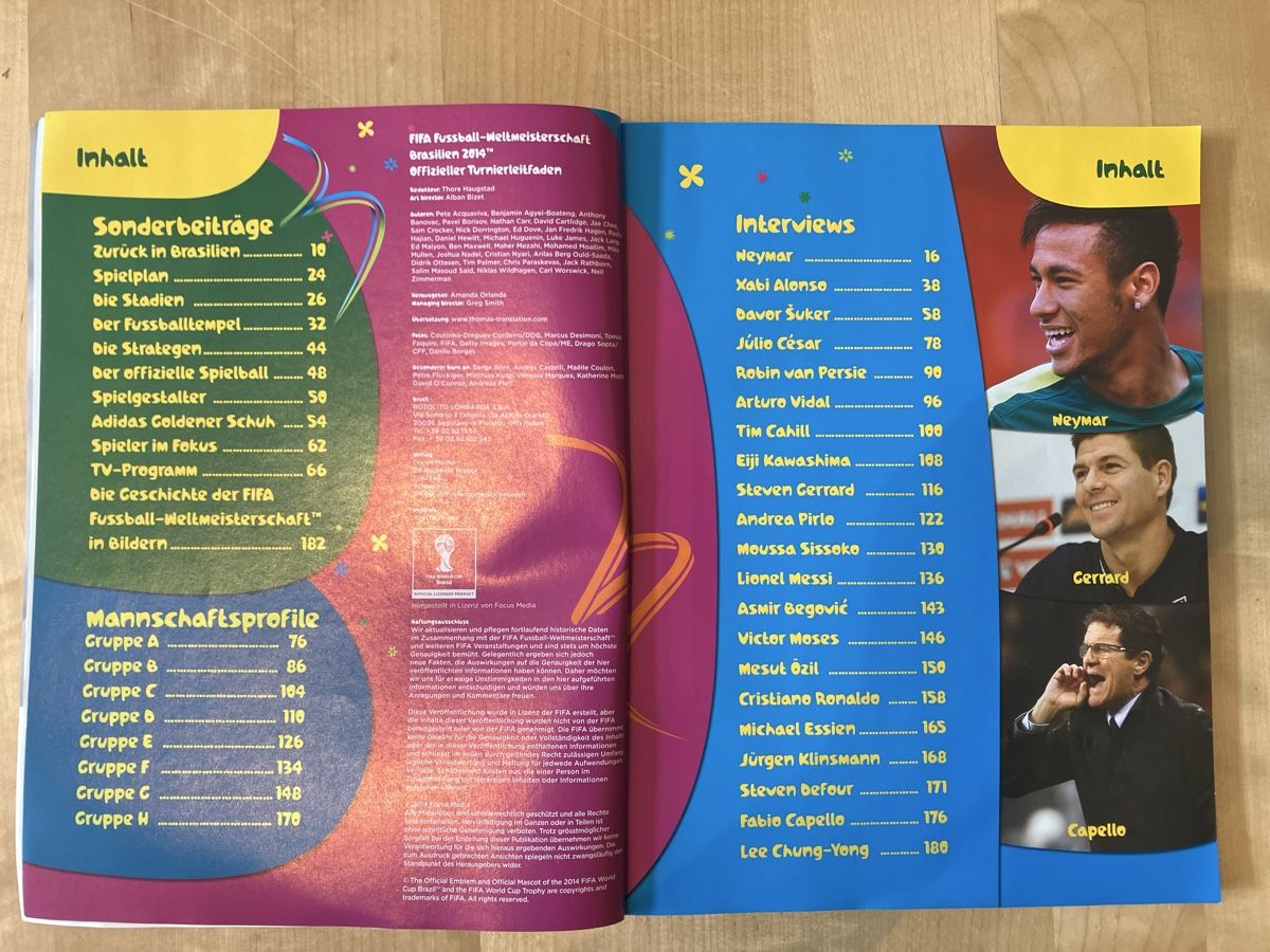 Revues & Magazines: WM 2014 Offizieller Turnierleitfaden – D'occasion à Glarus par Jhuber78 1