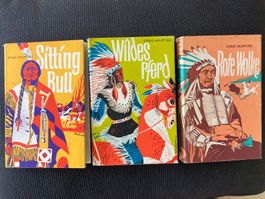 3x Ernie Hearting, Indianer-Bücher, Sitting Bull, usw