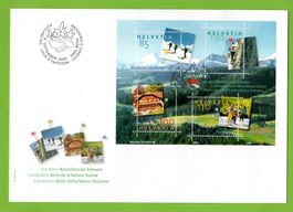 2005 FDC Naturfreunde  Schweiz Blockausgabe E6 LP