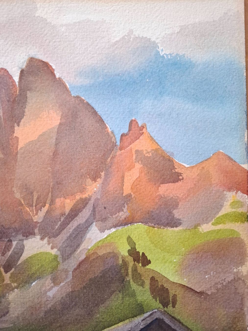 Gemälde: Aquarell Ferdinand Meyer-Streiff Matt Glarus 1932 – Gebraucht aus Rheinfelden von Badelus 4