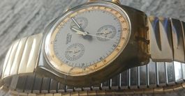Swatch Chronograph Uhr ,goldenen Finger Ab.1.-FR.