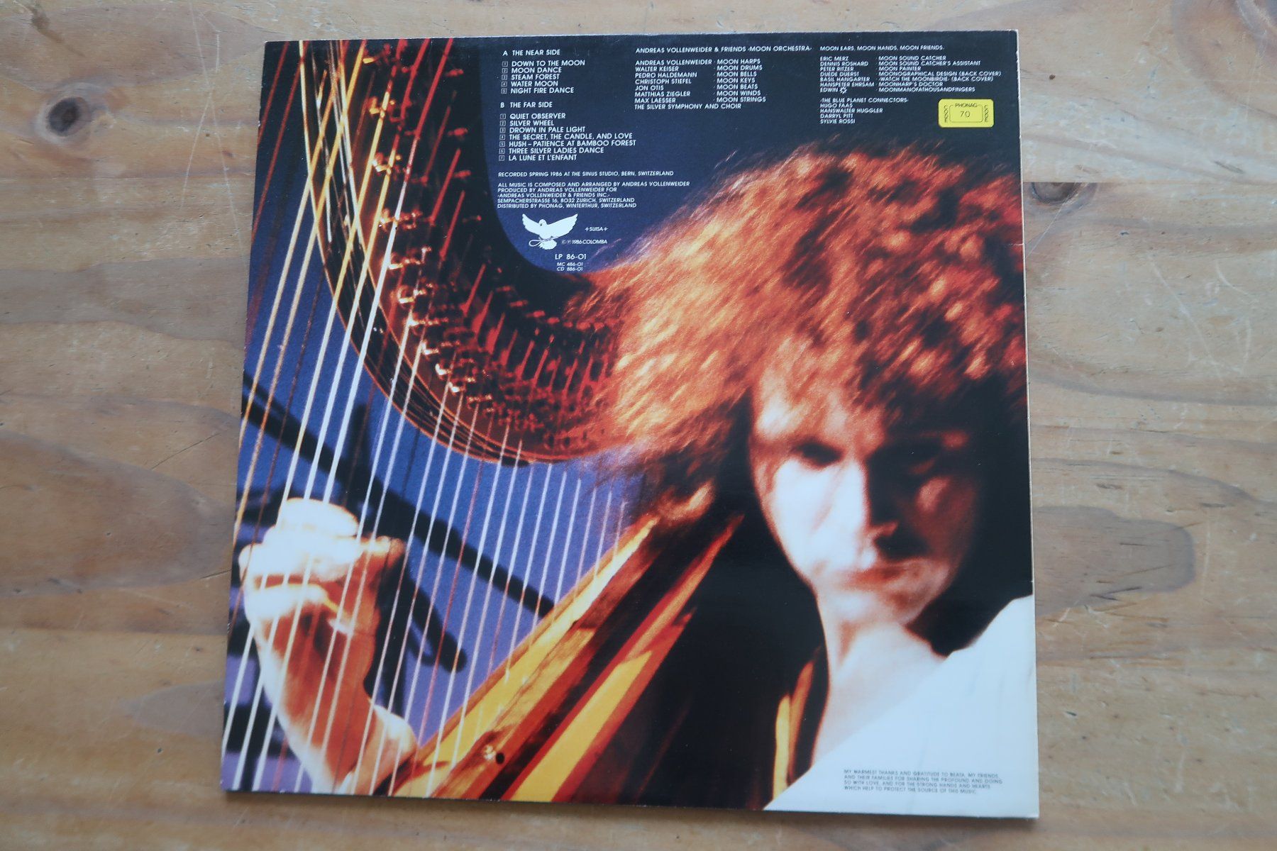 Dischi in vinile: ANDREAS VOLLENWEIDER - DOWN TO THE MOON - VINYL LP – Usato da Basel venduto da Patiscat 1