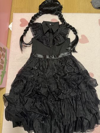 Halloweenkostüm Wednesday für ein Mädchen 12-15 Jare