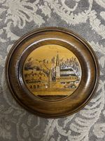 Holzbild Luzern, Handgeschnitzt, Durchmesser 29cm
