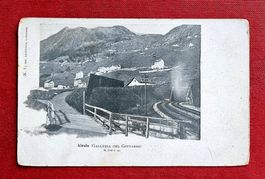Airolo  - Gotthardtunnel - Dampfzug im Eingang Süd