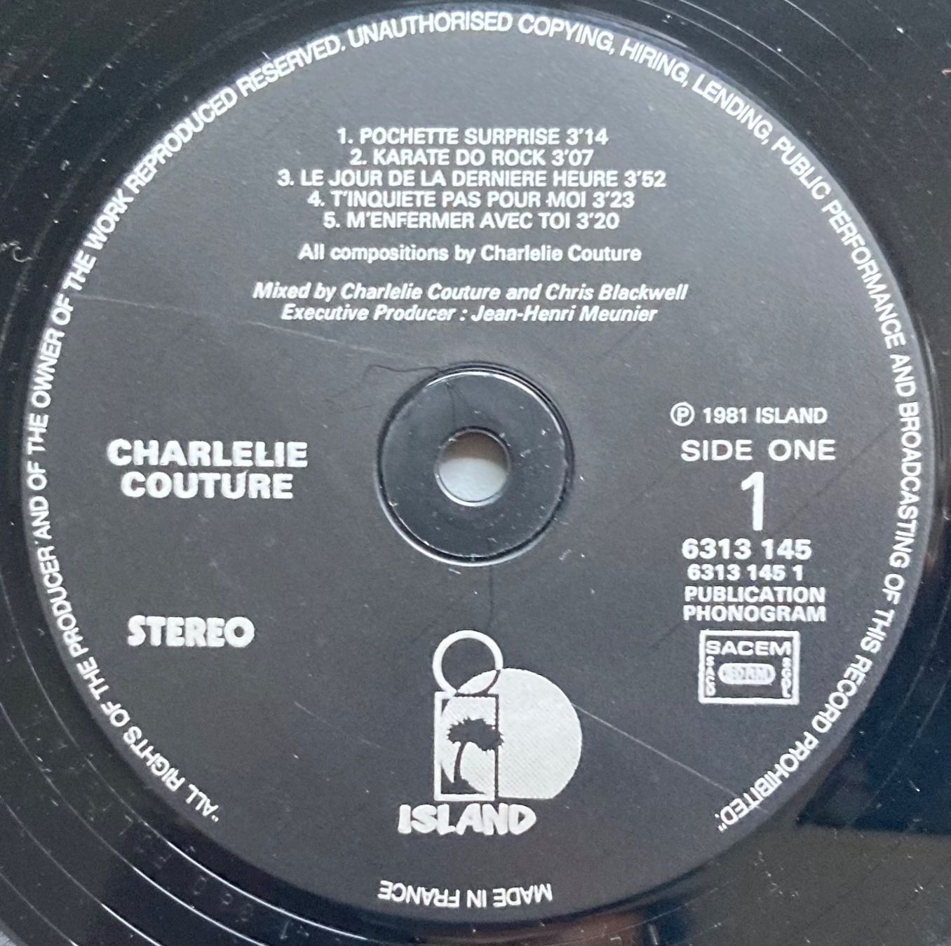 Schallplatten: CHARLELIE COUTURE – Gebraucht aus Poliez-Pittet von Newtown-Records 2